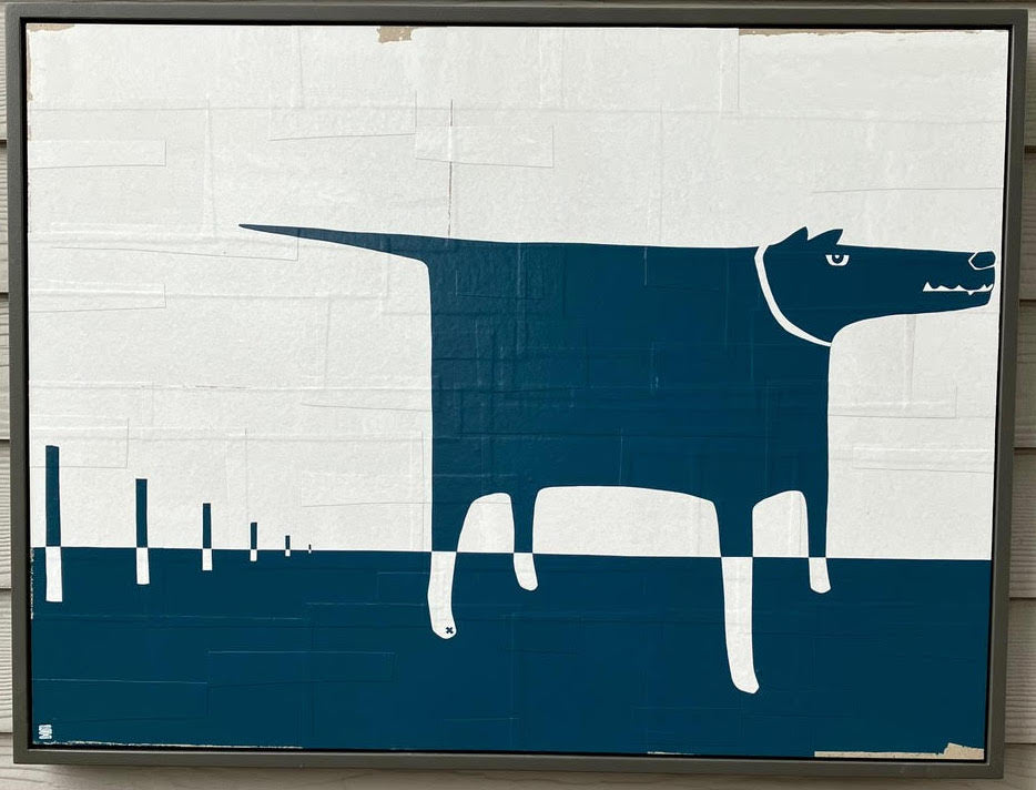 ScotH- Framed Art- "Dogface" 24x32