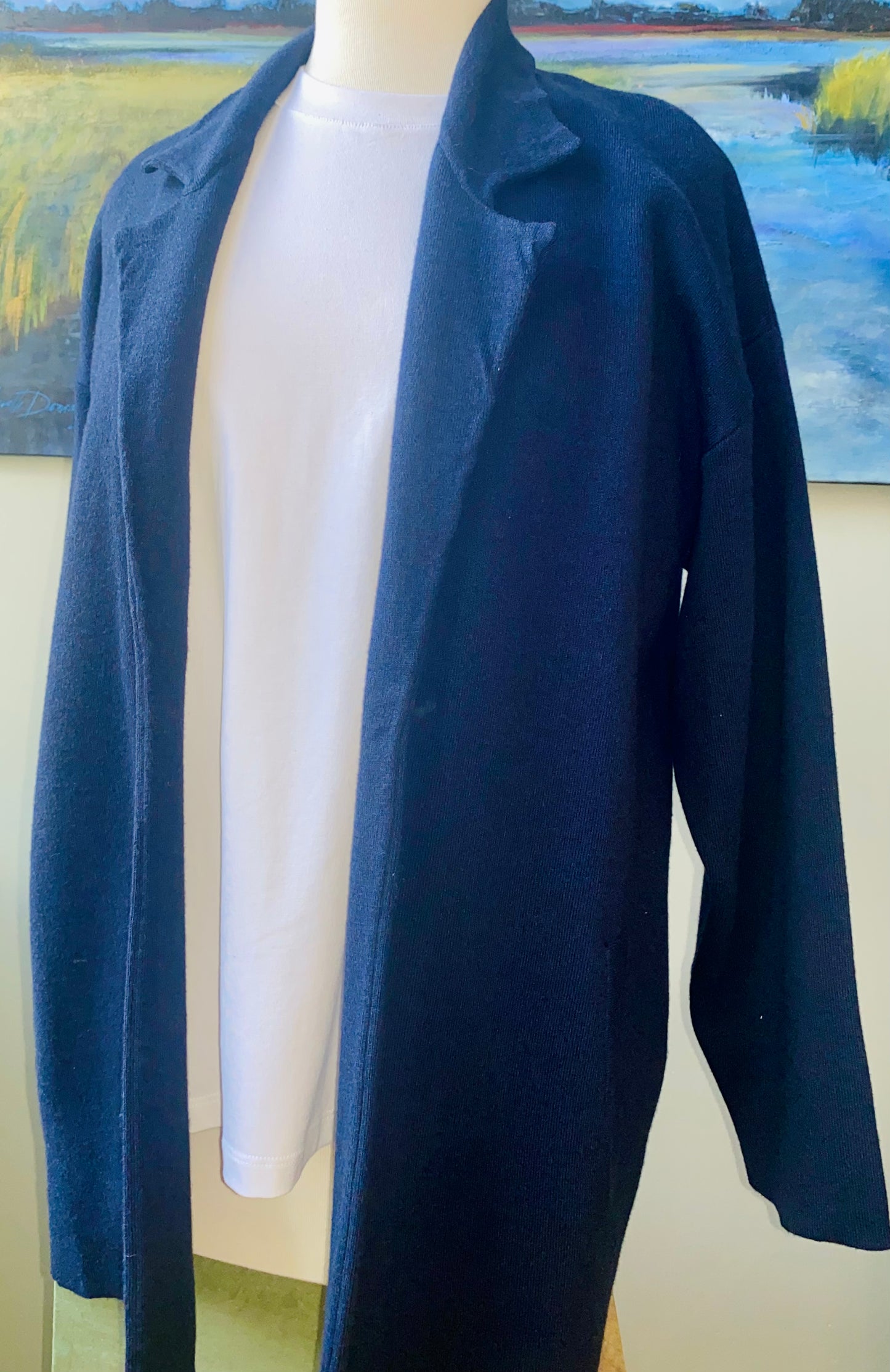 Alashan- Top- Noel Notch Collar Blazer- Cttn/Cash- LC117-