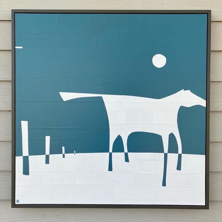 ScotH- Framed Art- "Snow Moon" 32x32