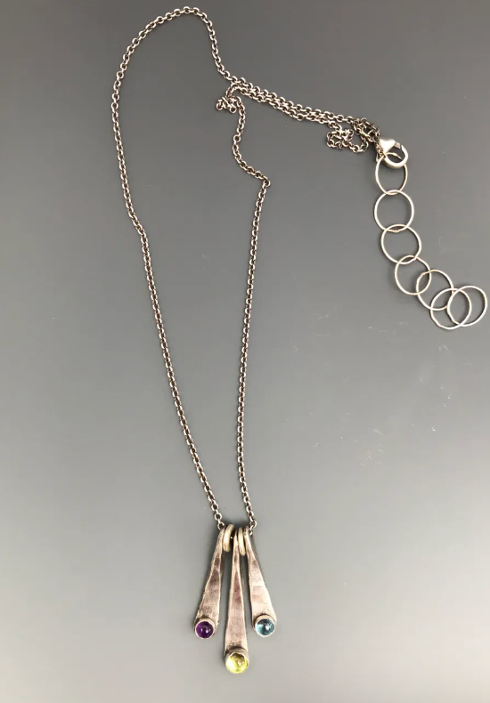 BethG-Neck-NS016-Three Wedges w/Gemstones