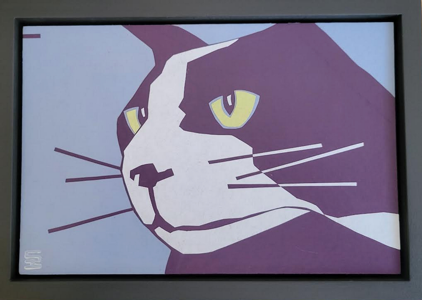 ScotH- Framed Art- "Cat 3" 6x9