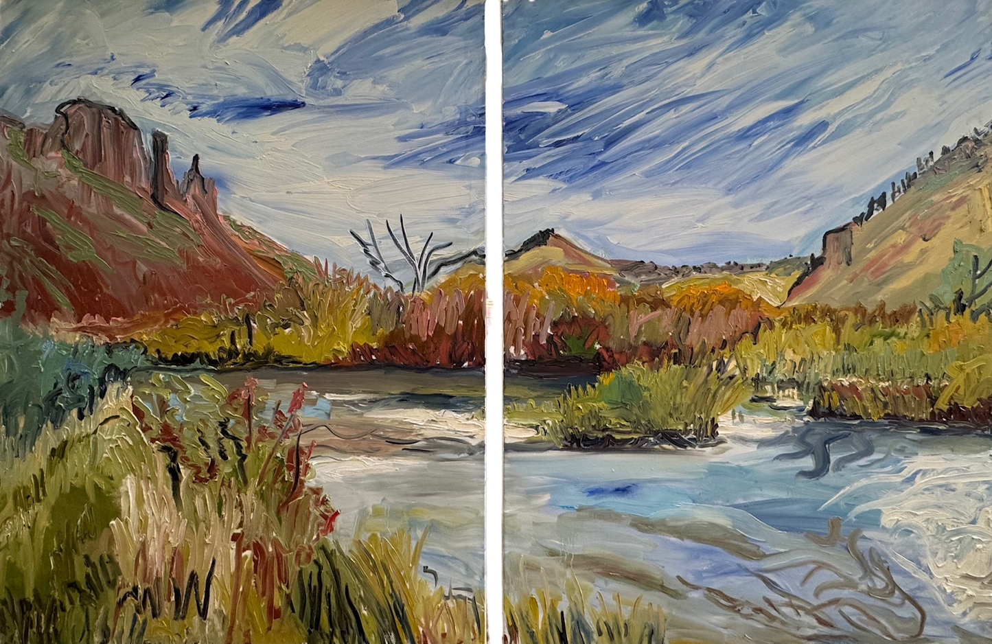 TandyR- 'The Beaverhead' Diptych- 48 x 72-
