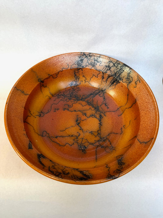 Orange Horse Hair Platter