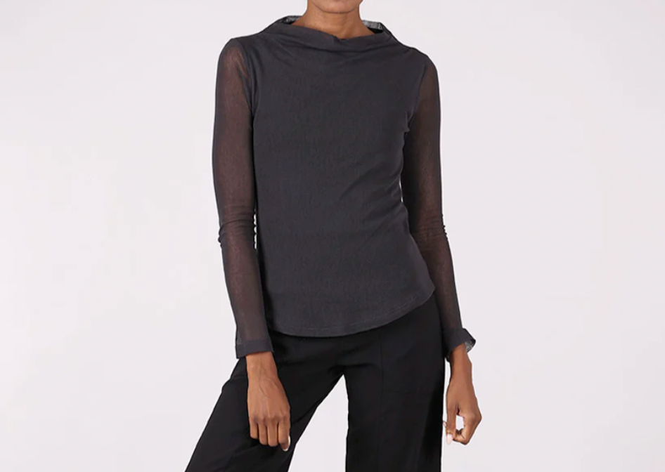 Mock Neck Rolo J Top