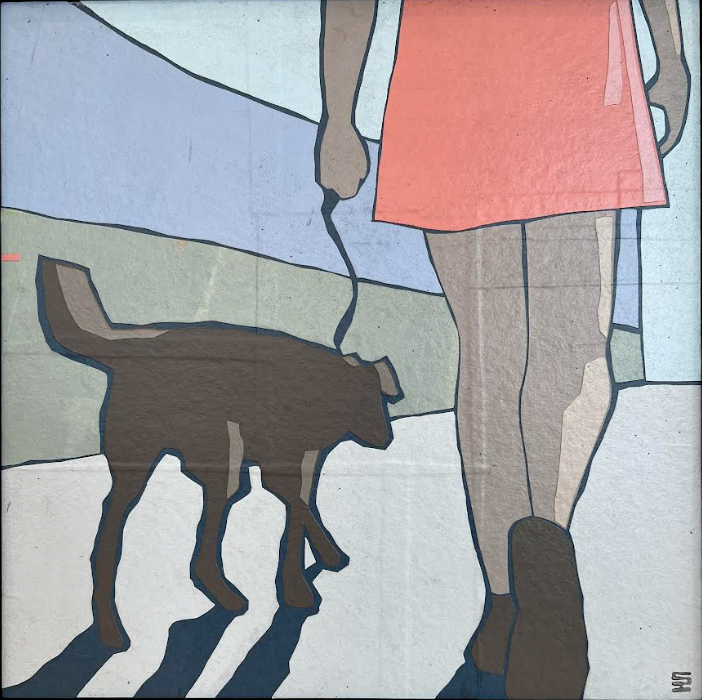 ScotH- Framed Art- "Morning Walk" 16x16