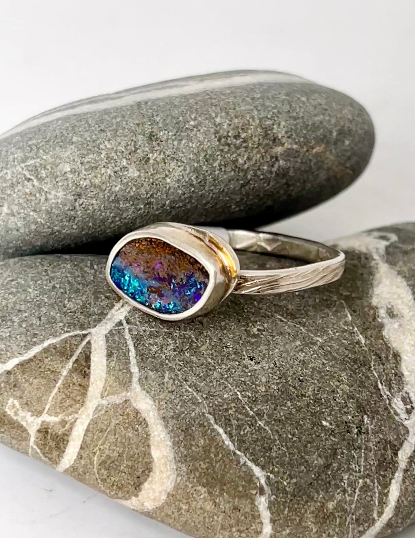 SueF- Boulder Opal Ring