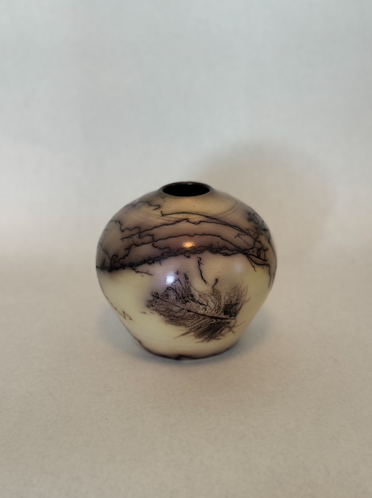 Silkwood- Vase- Purple Gld Horse Hair-