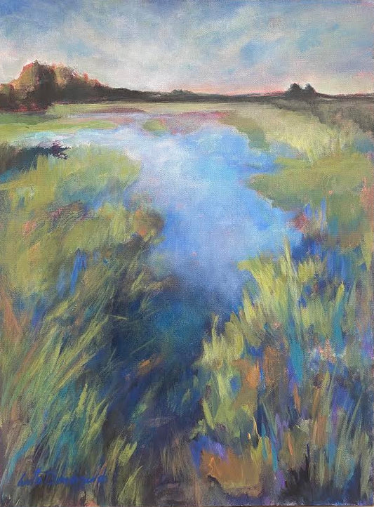 LorettaD- Painting- "Pond Meadow" 18x24