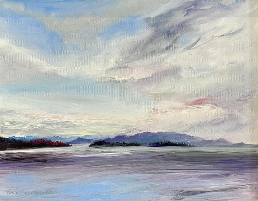 LorettaD- Painting- "Lake Islands" 11x14