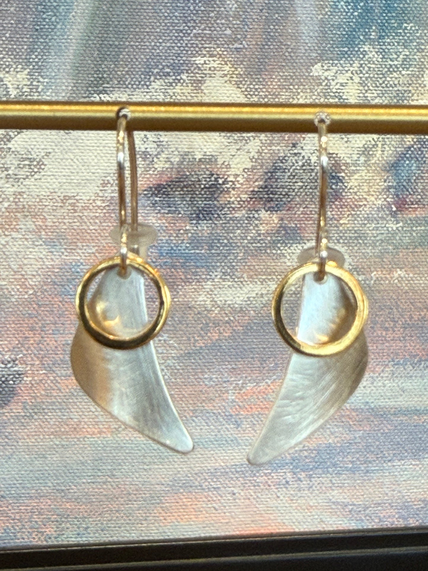 Sterling Silver/24k Gold Earrings