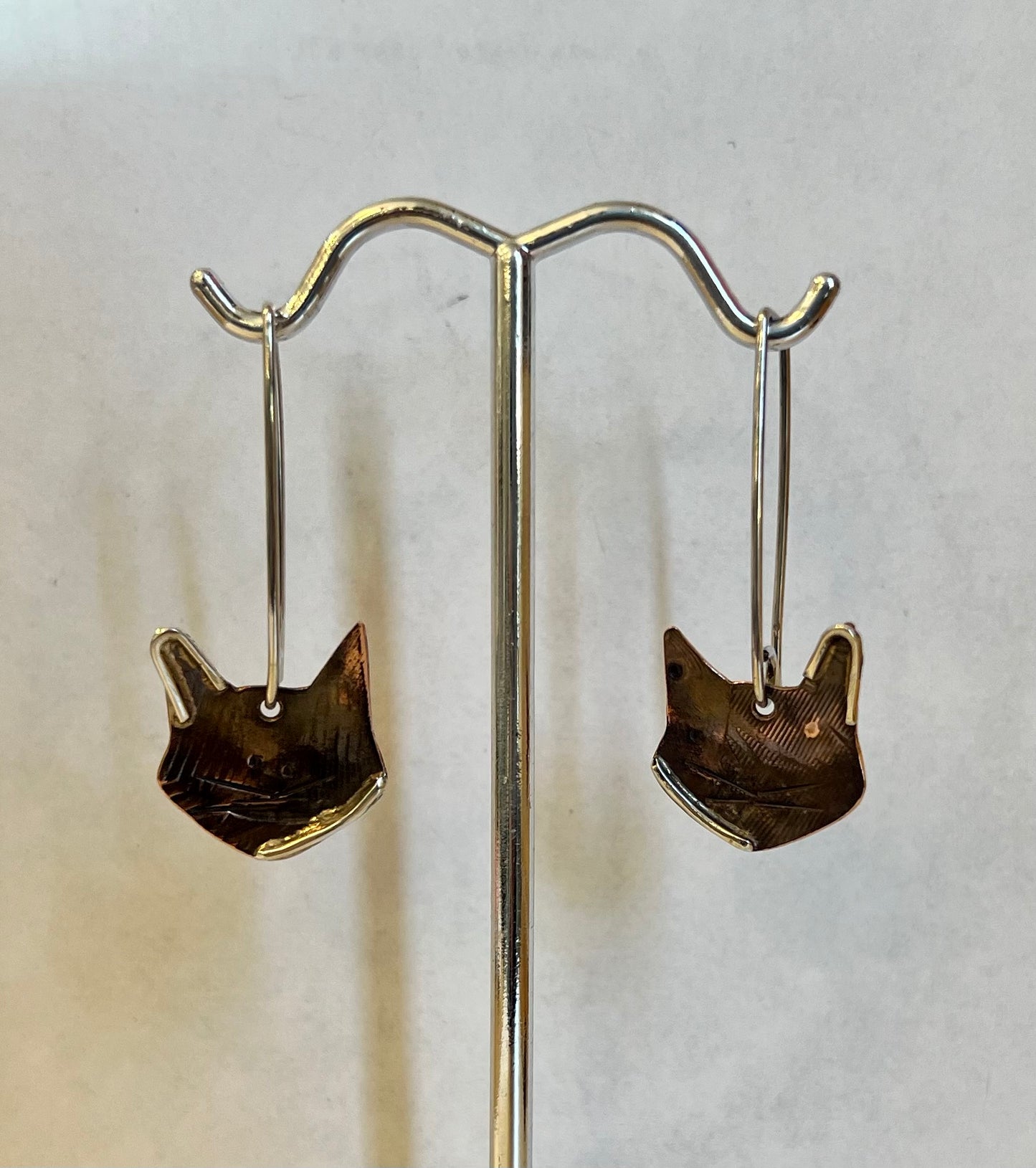 SueF- Silver and Copper Earrings