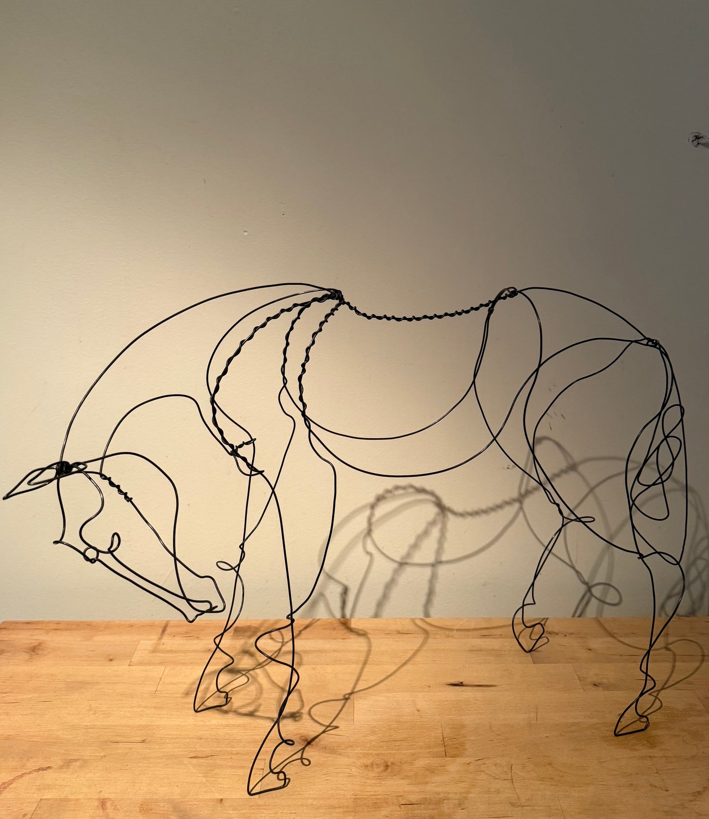 TinaD- Sculpture- Standing Wire Horse- 20"x15"