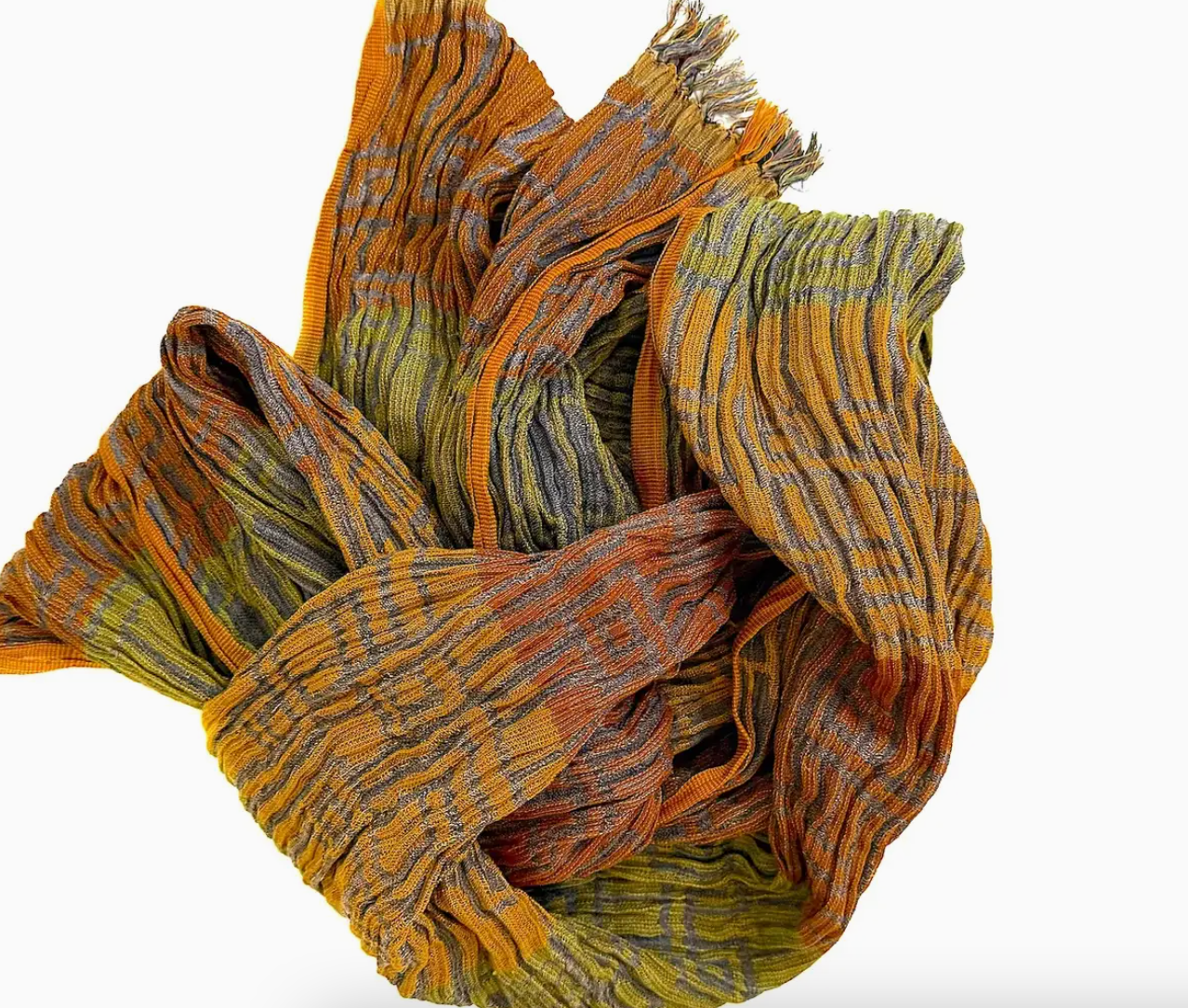 Marigold Row- Crinkle Silk Scarf