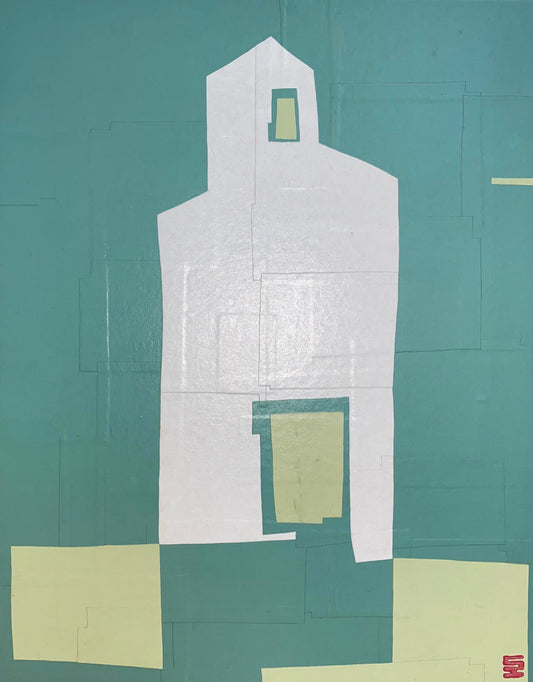 ScotH-Framed Art Sm/Med "Two Green" 12x15