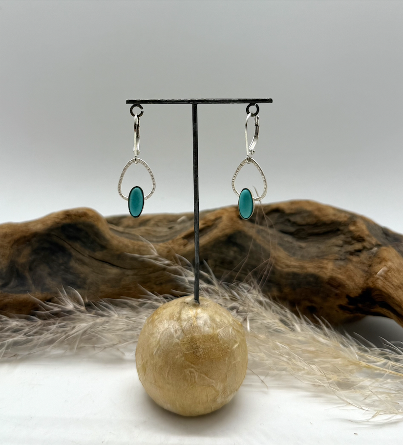 Sterling Silver Oval Earrings