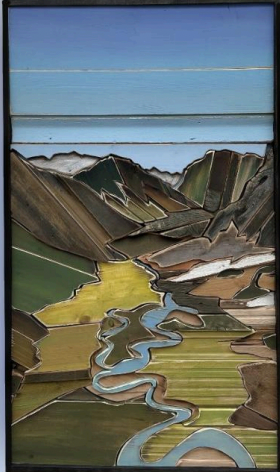 AmandaK- Wood Art- "East Rosebd Crk Beartooths" 31x53