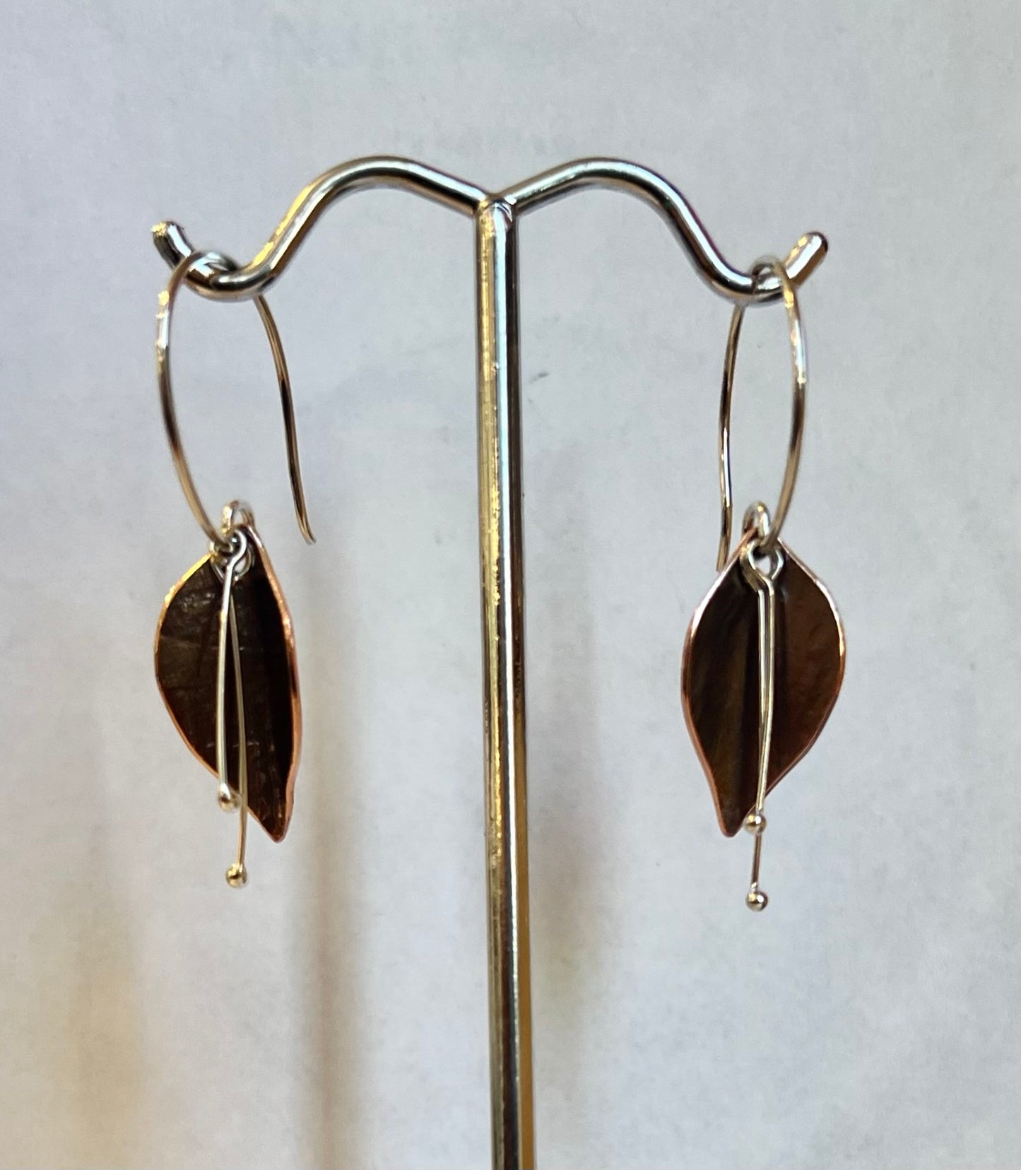 SueF- Silver and Copper Earrings