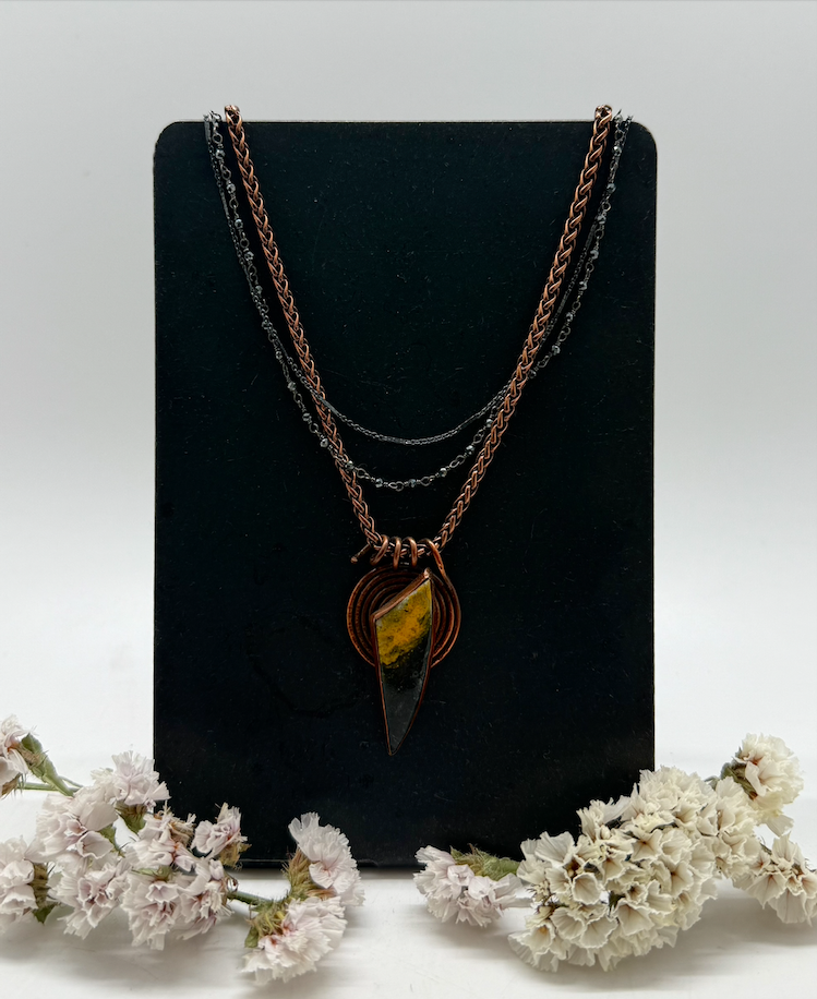 Bee Jasper Pendant Necklace