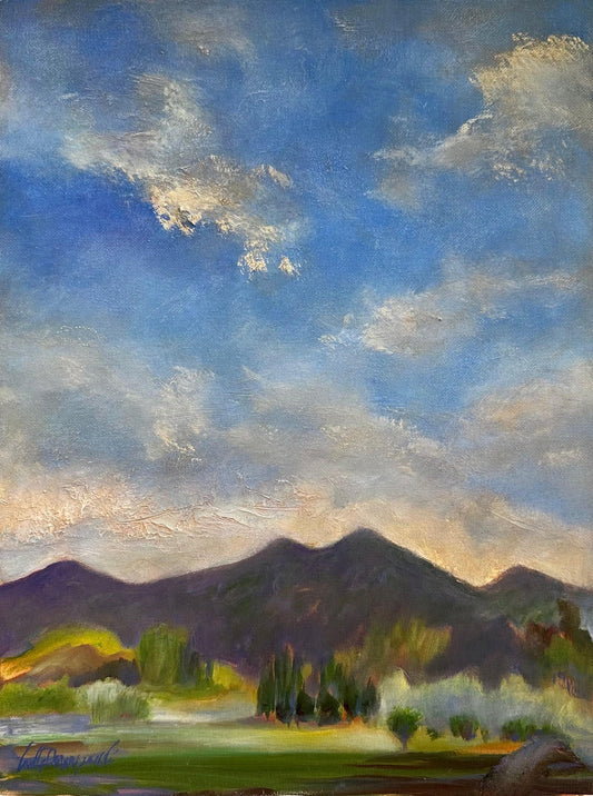 LorettaD- Painting- "Mt. Ellis Silhouette" 12x16