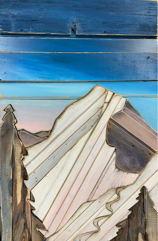 AmandaK-  Wood Art- "Bridger Bowl" 32x50