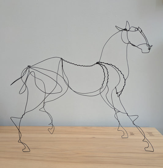 TinaD- Sculpture- Standing Wire Horse 3 - 20.5"x20.5"