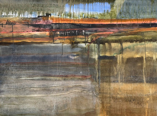 NanParsons- Underground Mine- (Abandoned)- Oil on Board-