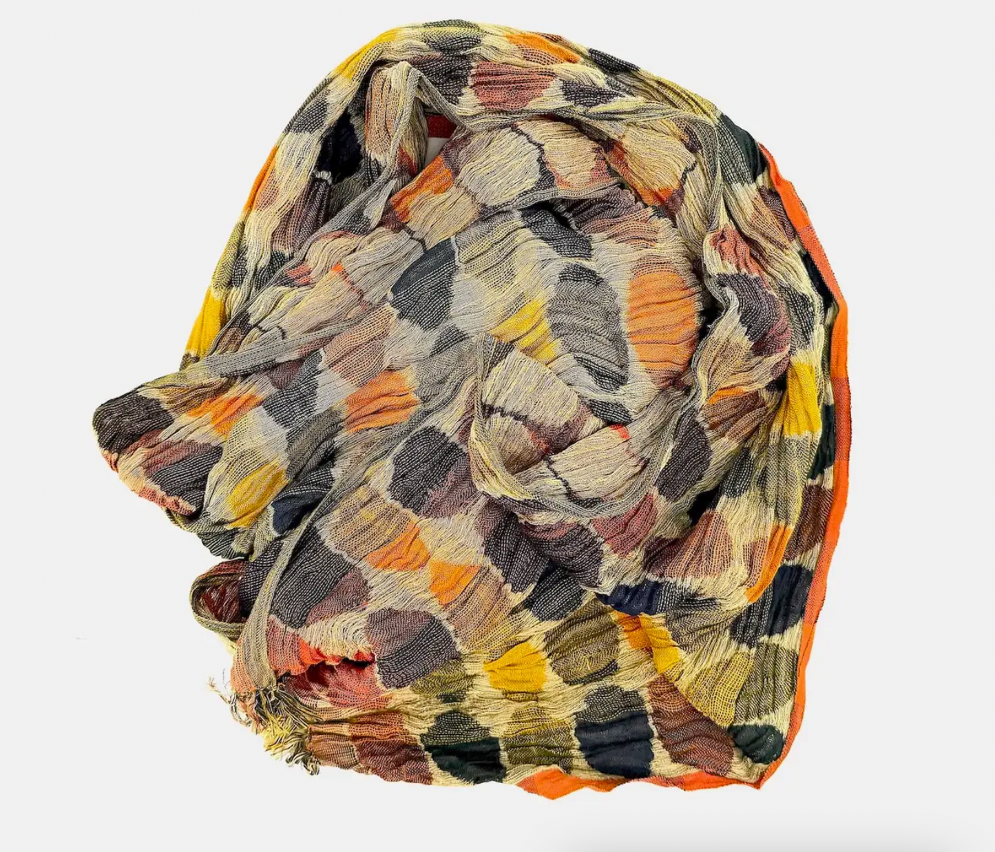 Marigold Row- Crinkle Silk Scarf