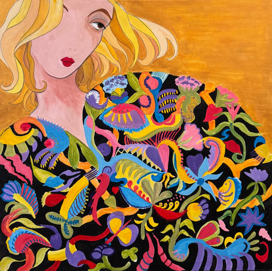 KarenG- Painting- 'Fantasy Grown' 36"x36"