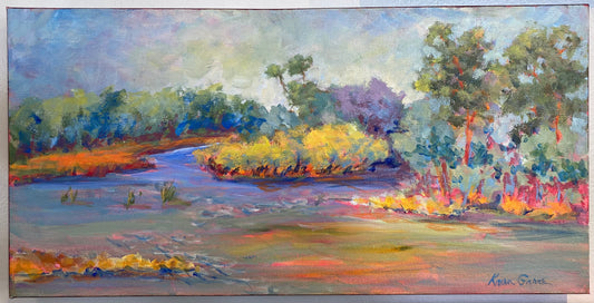 KarenG- Art-  "Big Rock Fishing Access" 20x10