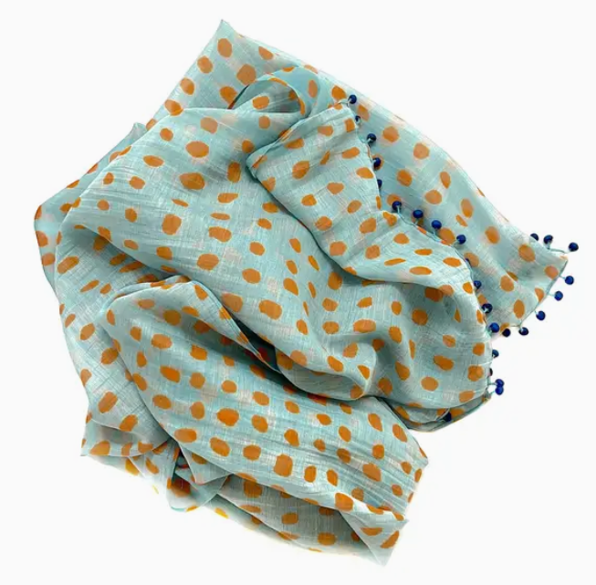 Marigold-Cotton and Silk Scarf