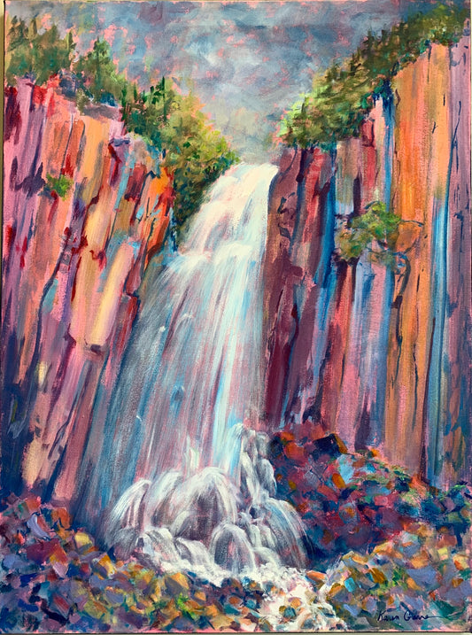 KarenG- Art-  "Hyalite Falls" 27x35