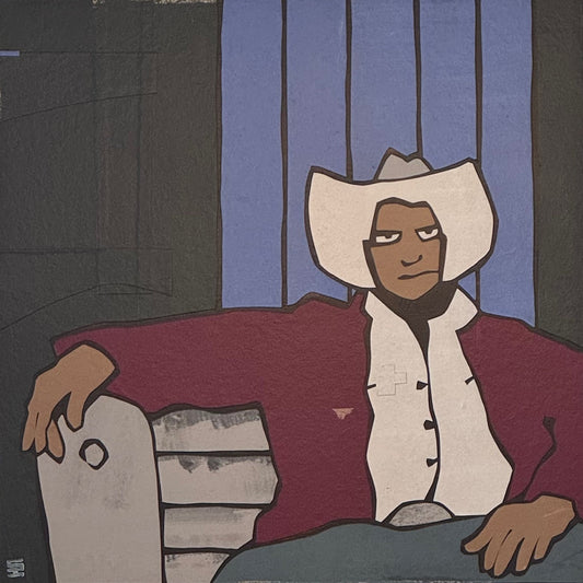 ScotH- Framed Art- "Losing Patience" 16x16