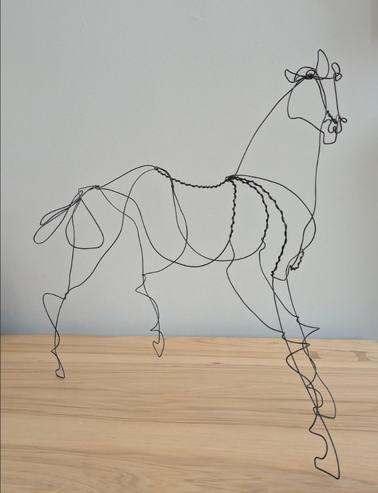 TinaD- Sculpture- Standing Wire Horse 3 - 20.5"x20.5"