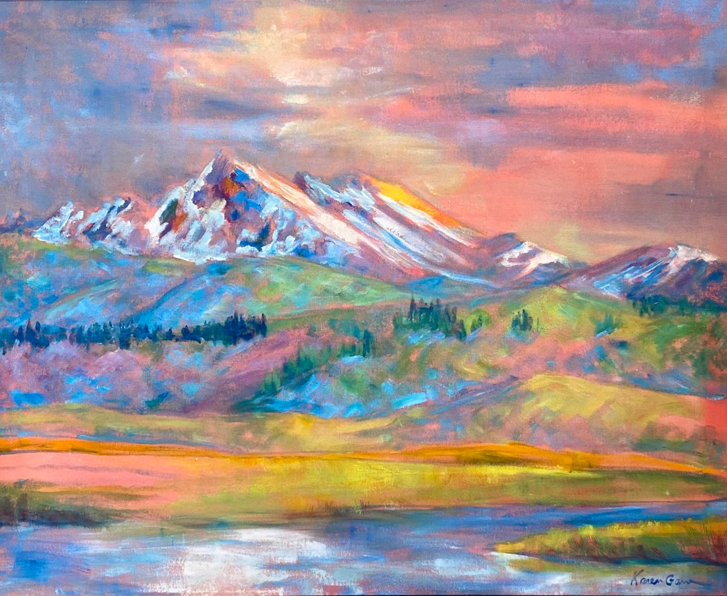 KarenG- Art- "Gallatin Mts" 24x30