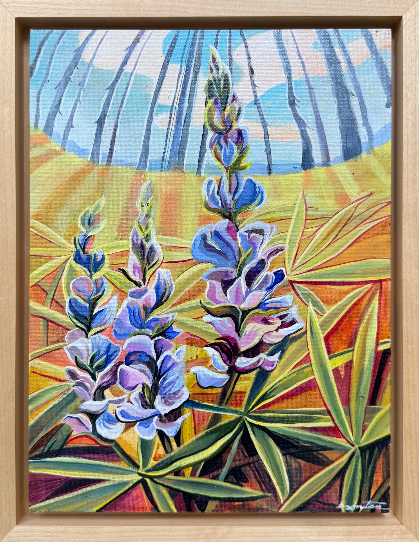 'Mountain Lupine' Acrylic 9x12"