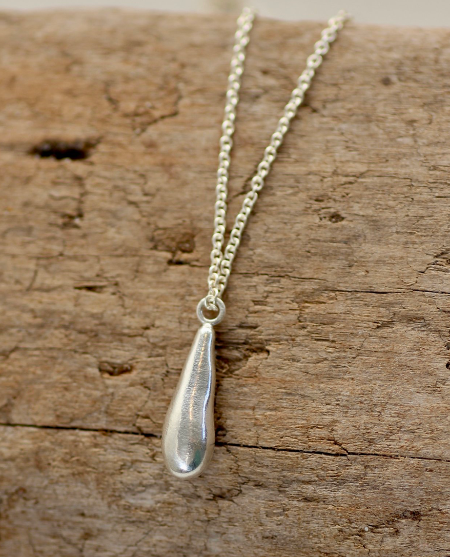 Indian Paintbrush- Neck- Raindrop- Silver- N1175