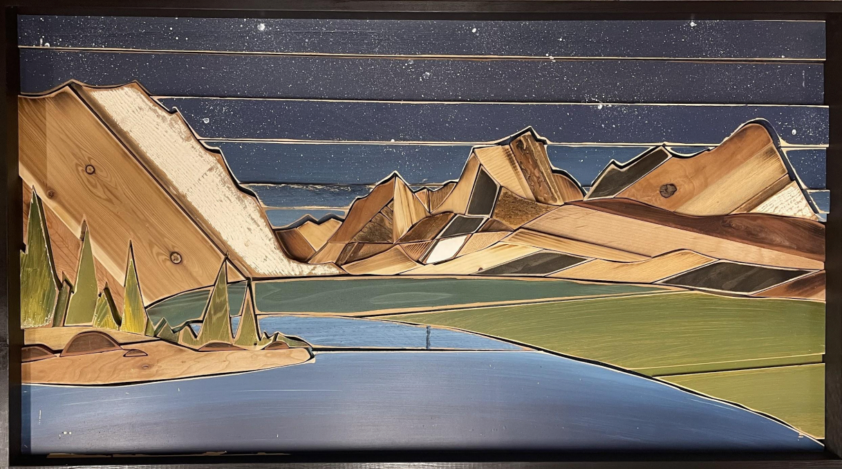 AmandaK- Wood Art- "Hyalite Summer Solstice" 48x27