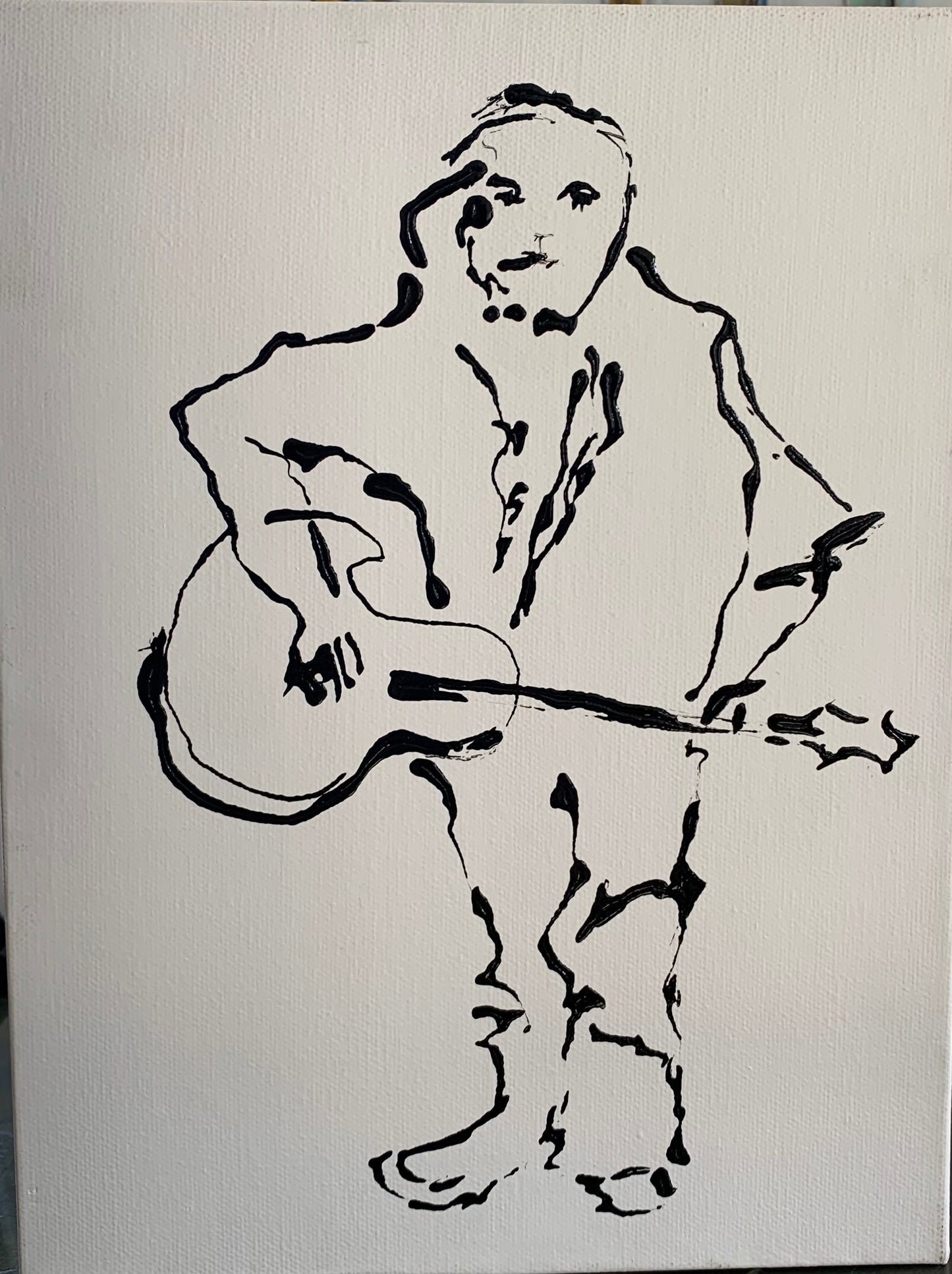 BarbS- Art "Lead Acoustic" 12x9 enamel on canvas