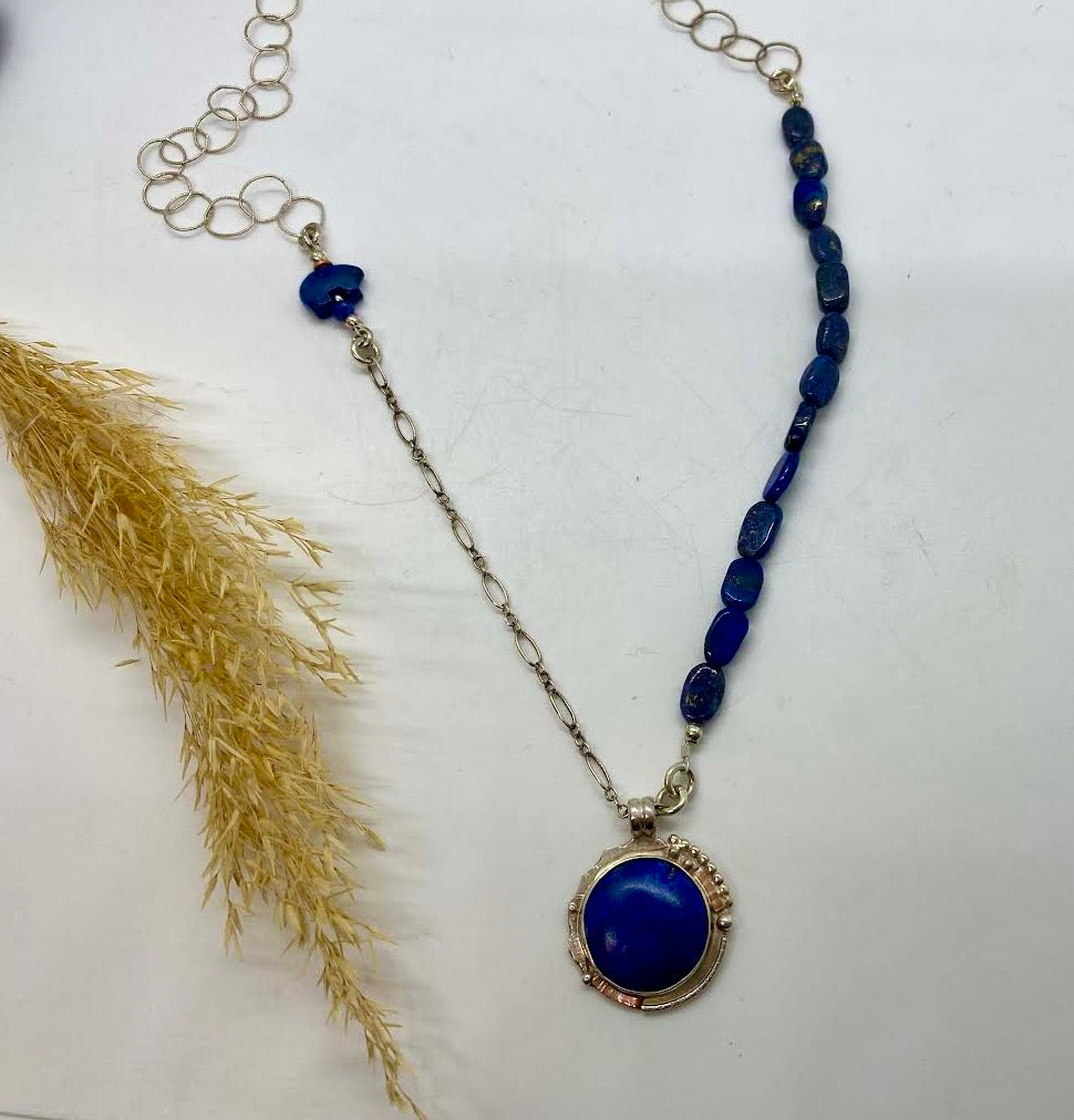 SueF-Necklace-Bear Lake Lapis SS