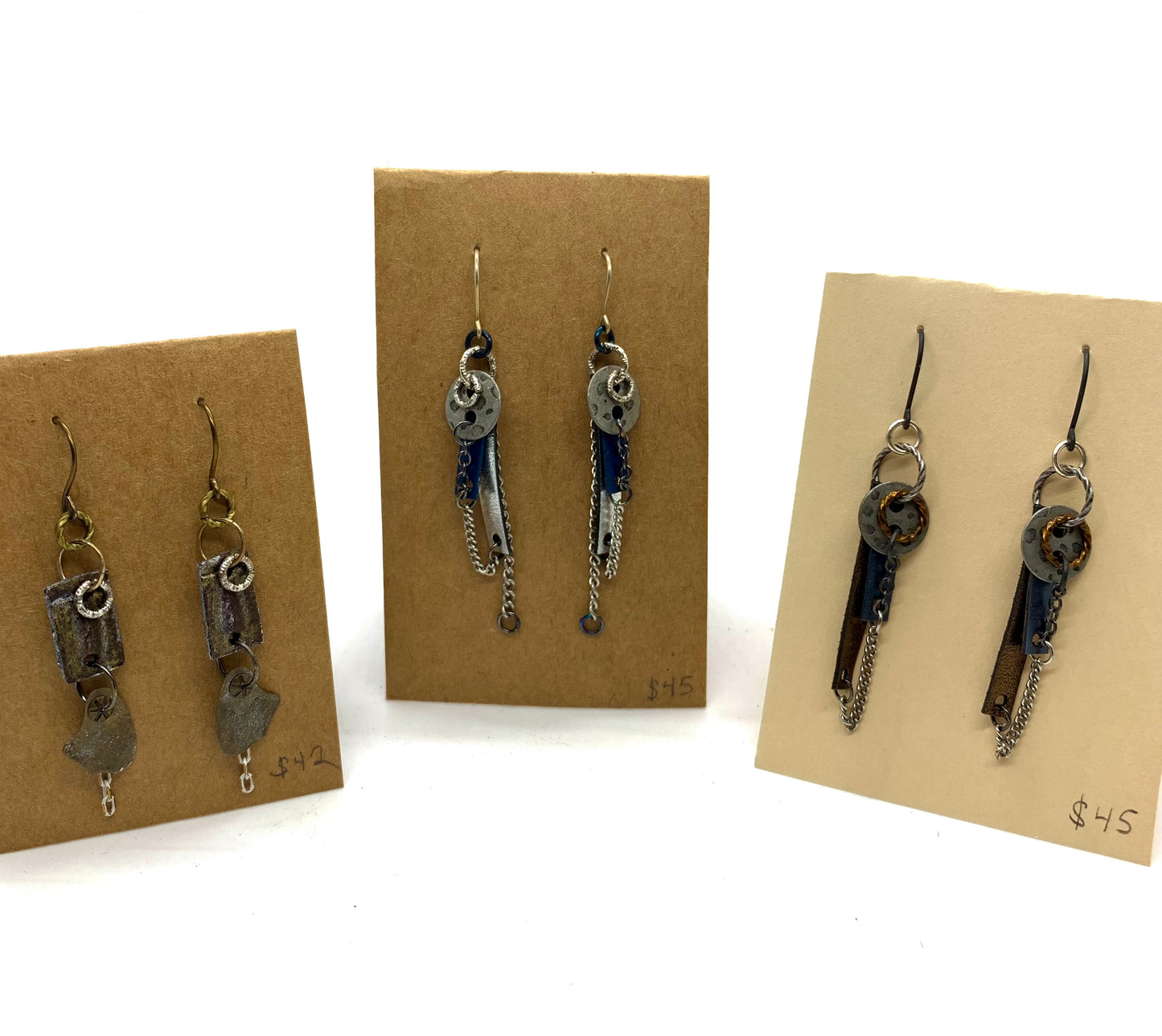 Lanie Ray- Earrings-Leather/Metal