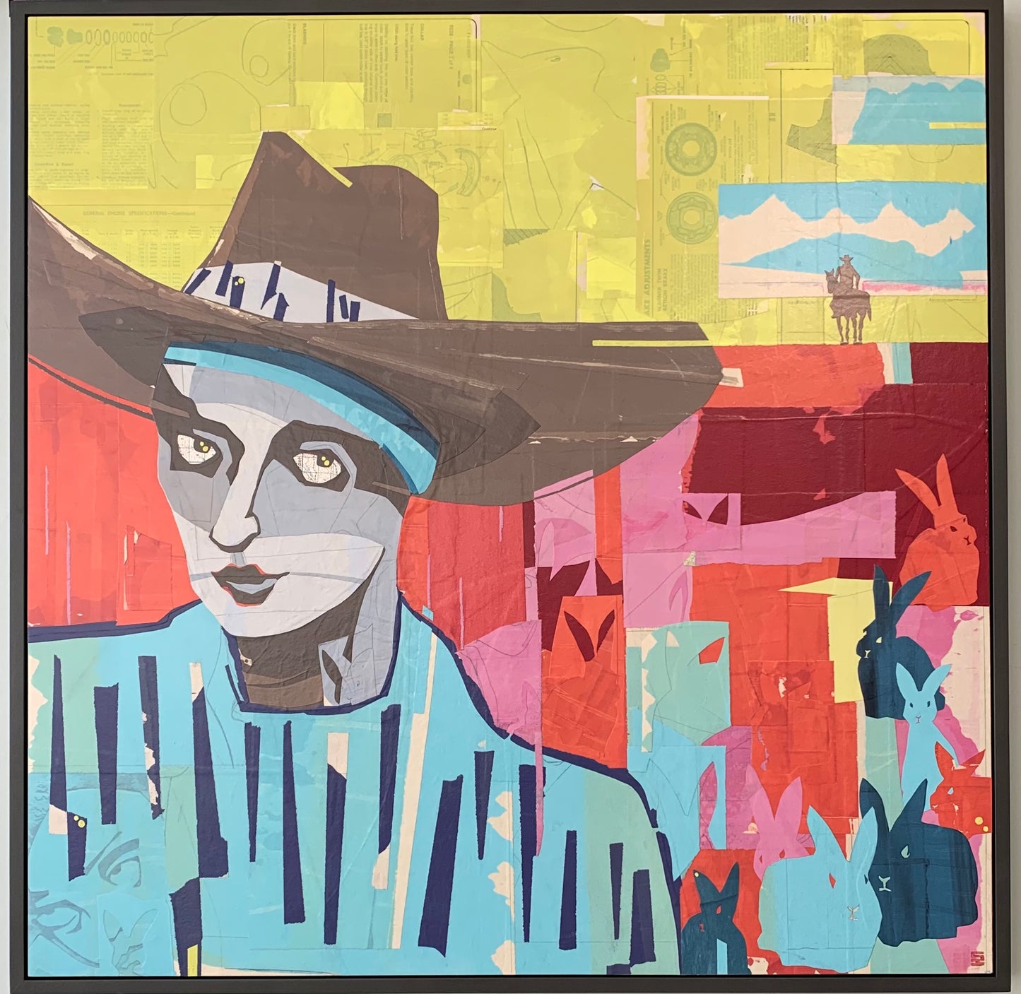 ScotH-Framed Art "Open Range" 33x33