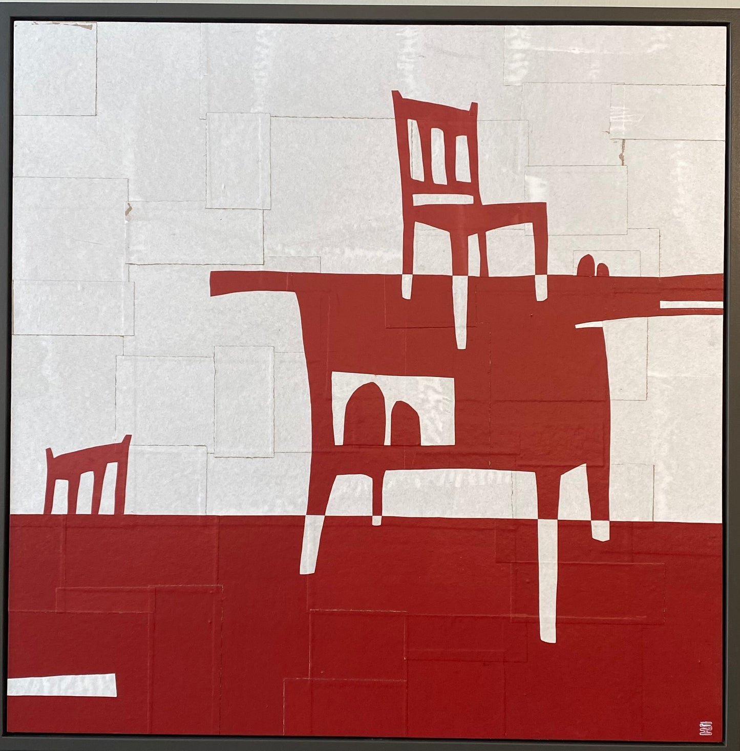ScotH-Framed Art "Red Chair" #5 25x25