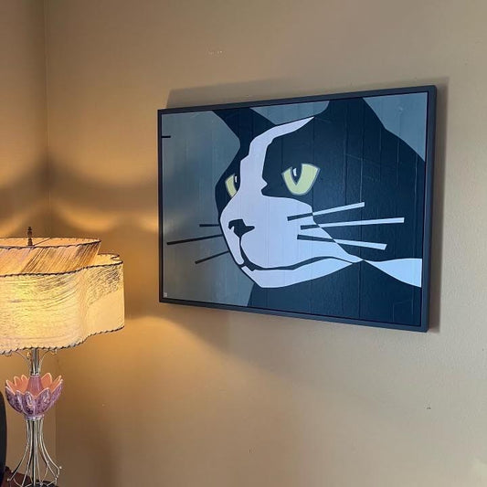 ScotH- Framed Art- "Cat Portrait" 22x30