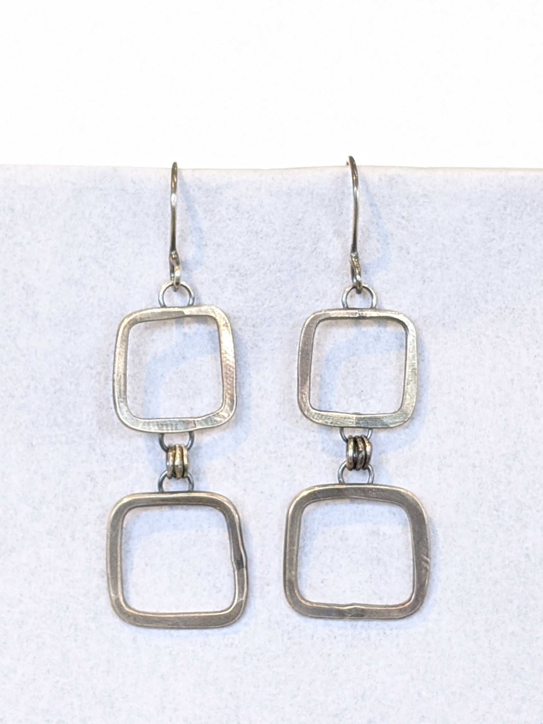 Linked Squares 2" Earrings