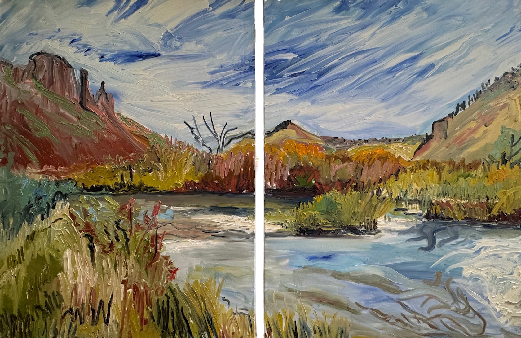 'The Beaverhead' Diptych 48x72"