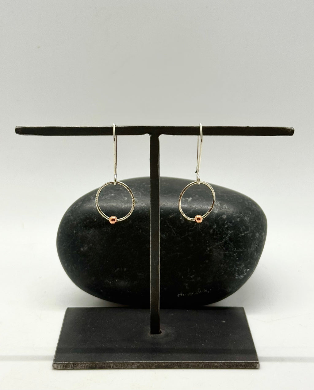 Silver and Copper Earrings