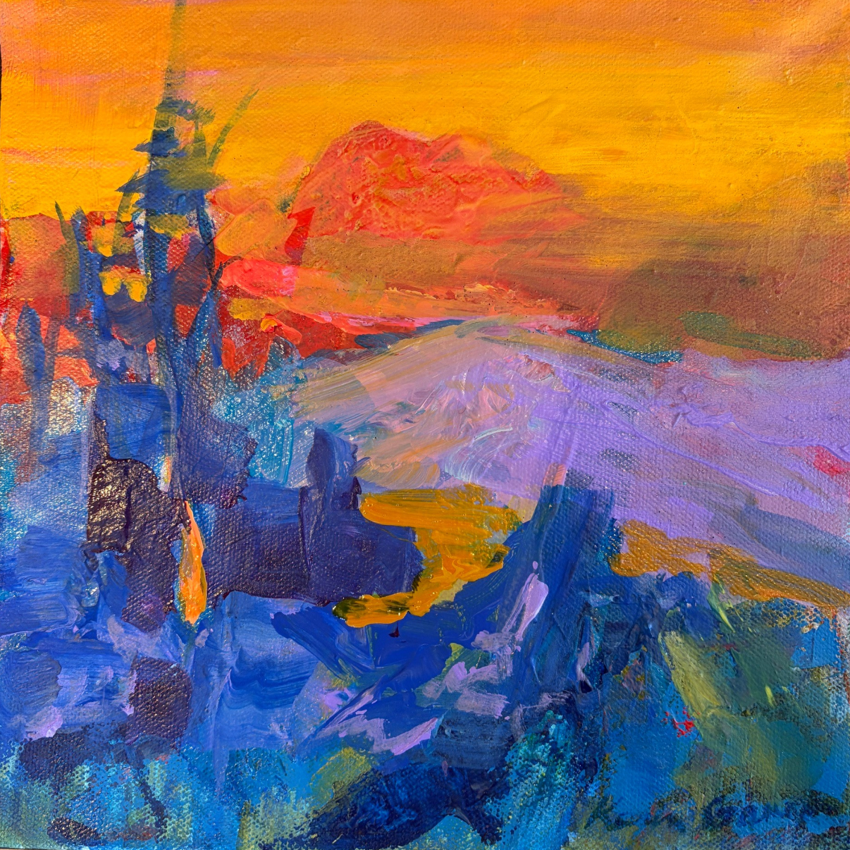 'Mountain View' 10 x 10"