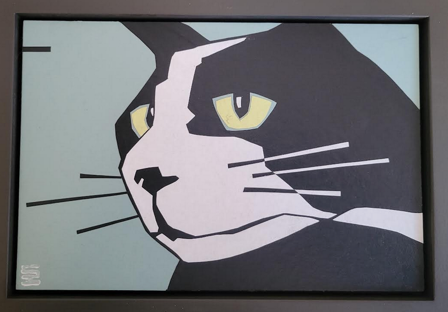 ScotH- Framed Art- "Cat 4"  6x9