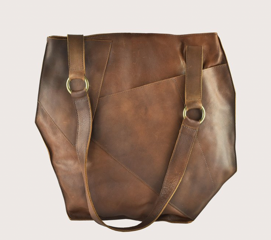 Kiko- Brown Cross Over Tote
