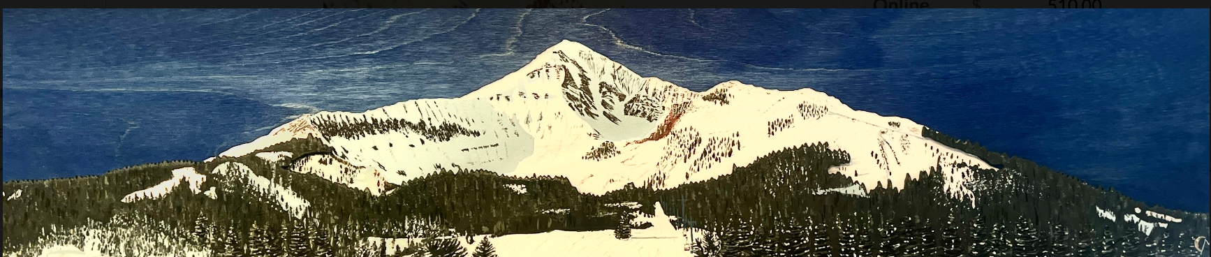 'Big Sky' Framed 10x39"
